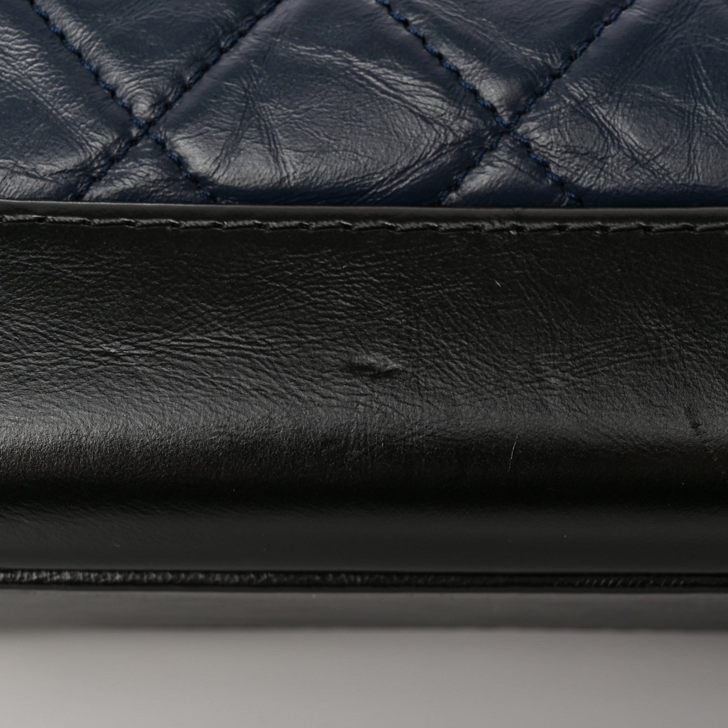 Chanel Aged Calfskin Quilted Small Gabrielle Hobo Navy Black 11 of 14