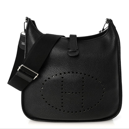 Hermes Taurillon Clemence EVELYNE III GM Black 2 of 21