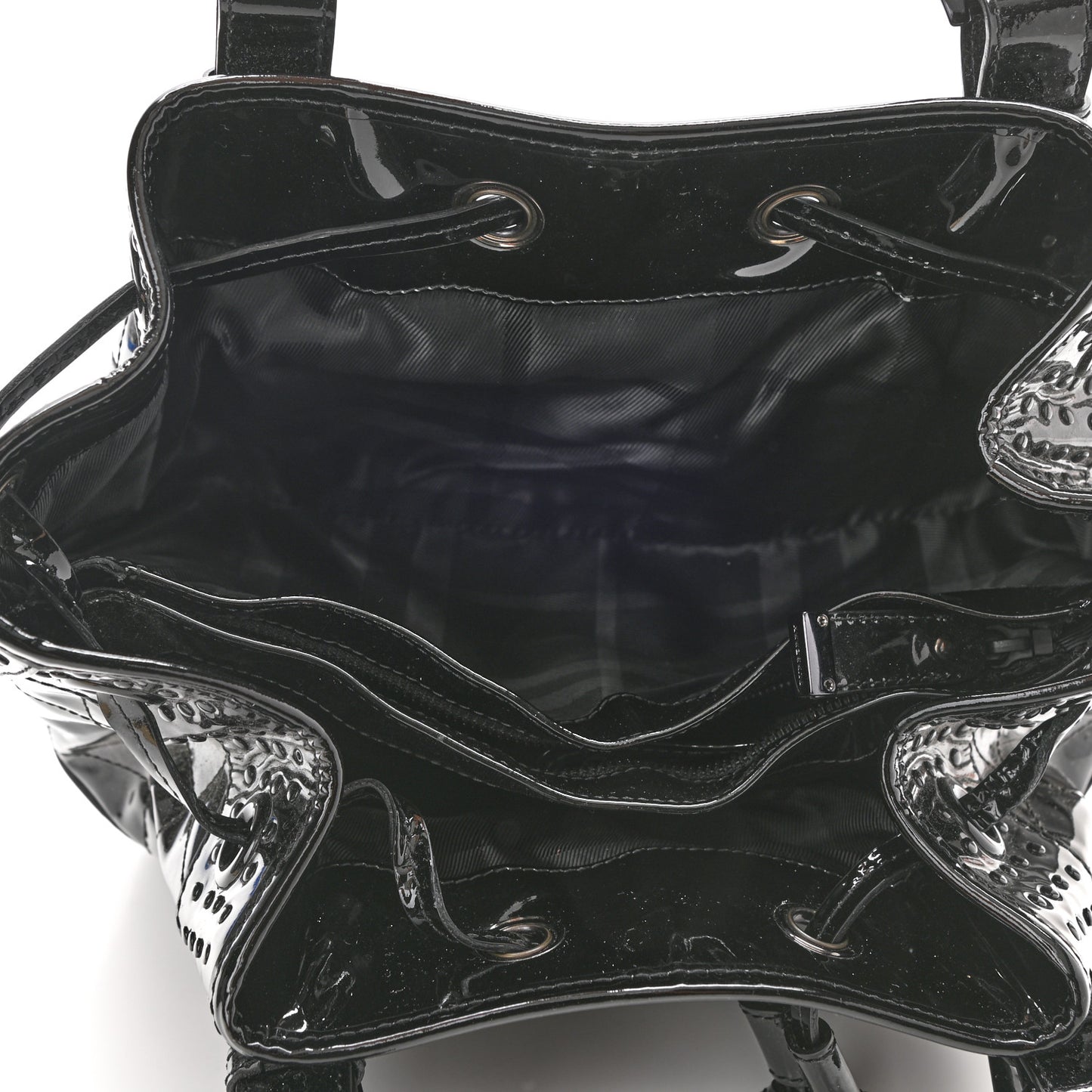Prorsum Patent Studded Shoulder Bag Black