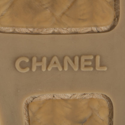 Chanel Canvas CC Espadrilles 41 White Black 9 of 11