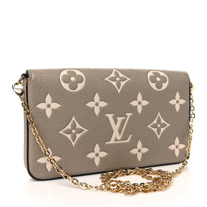 Louis Vuitton Empreinte Monogram Giant Felicie Pochette Tourterelle Creme 4 of 11