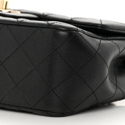 Chanel Lambskin Quilted Mini Rectangular Flap Black 10 of 12