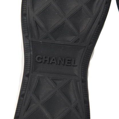 Chanel Velvet Calfskin Mixed Fibers CC Sneakers 39.5 Black 8 of 9