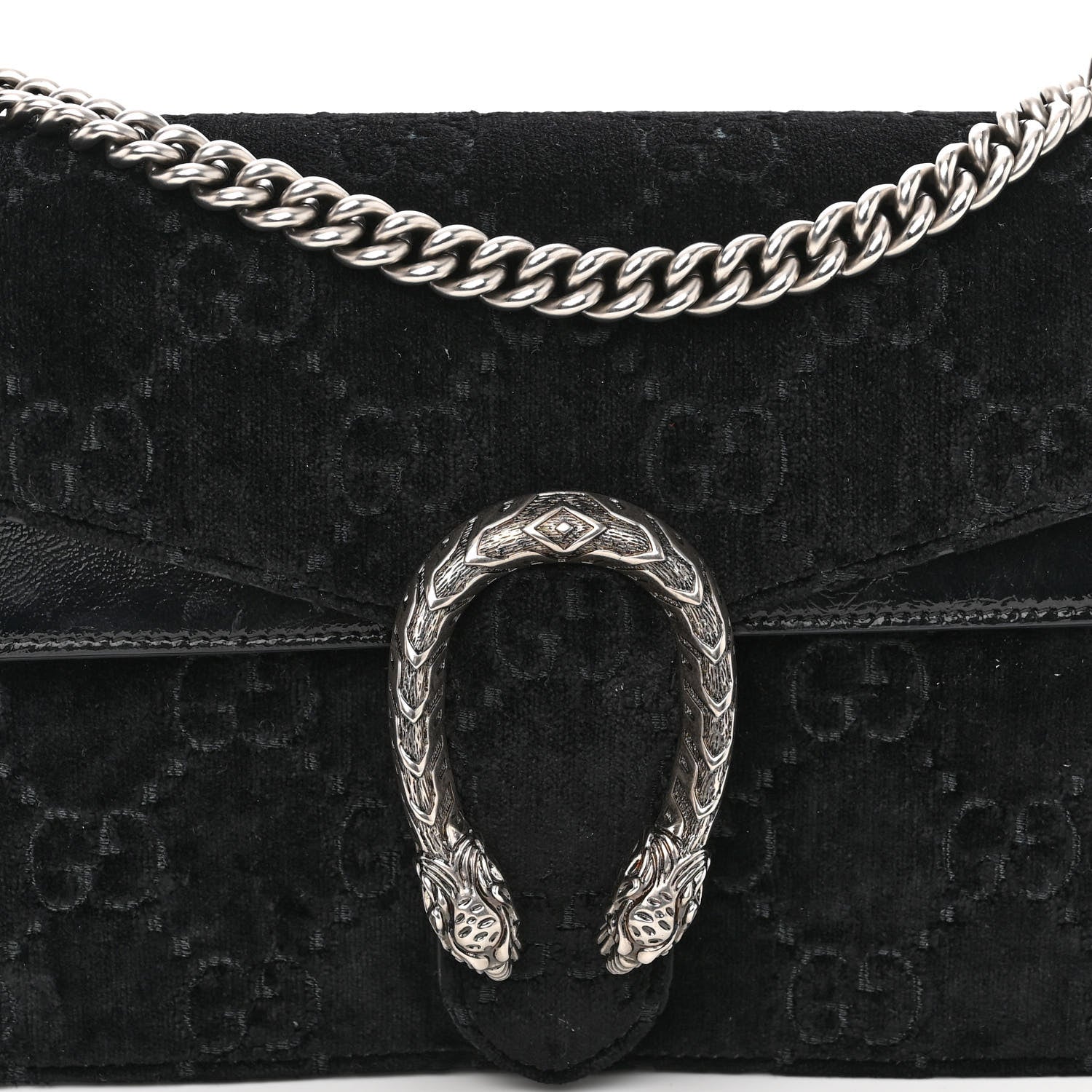 Gucci Velvet GG Monogram Small Dionysus Shoulder Bag Black 7 of 10