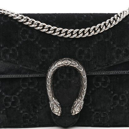 Gucci Velvet GG Monogram Small Dionysus Shoulder Bag Black 7 of 10