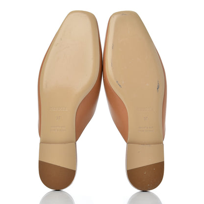 Hermes Calfskin Tangeria Mules 37 Naturel 5 of 17
