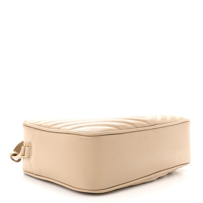 Saint Laurent Calfskin Matelasse Monogram Lou Camera Bag Dark Latte 4 of 14