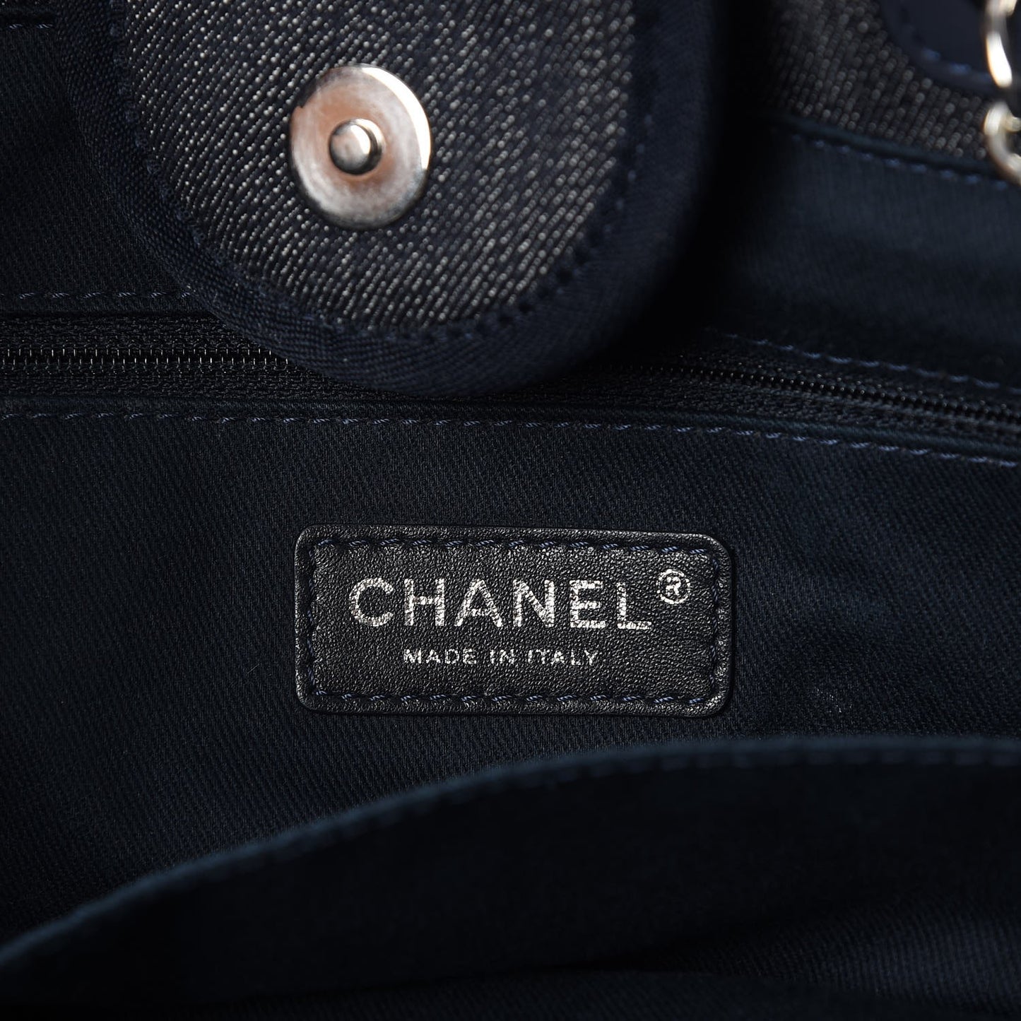 Denim Large Deauville Tote Dark Blue