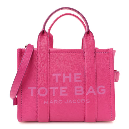 Marc Jacobs Grained Calfskin Small The Tote Bag Hot Pink 1 of 12