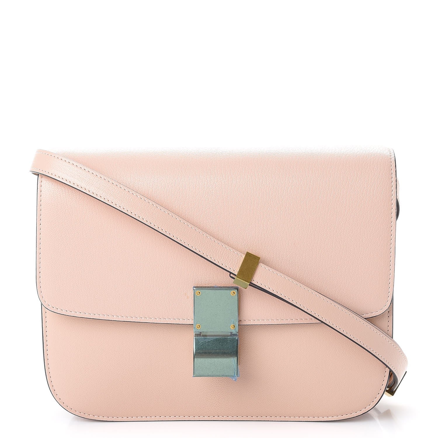 Celine Shiny Goatskin Medium Classic Box Flap Bag Blush 1 of 8