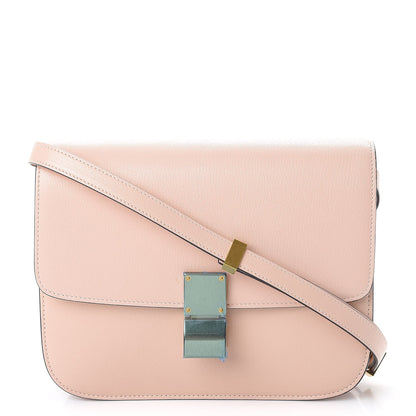 Celine Shiny Goatskin Medium Classic Box Flap Bag Blush 1 of 8