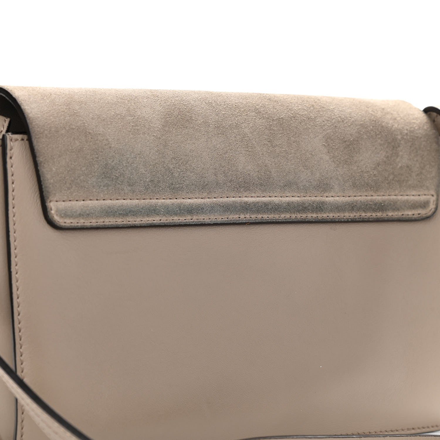 Chloe Suede Calfskin Small Faye Shoulder Bag Motty Grey 10 of 11