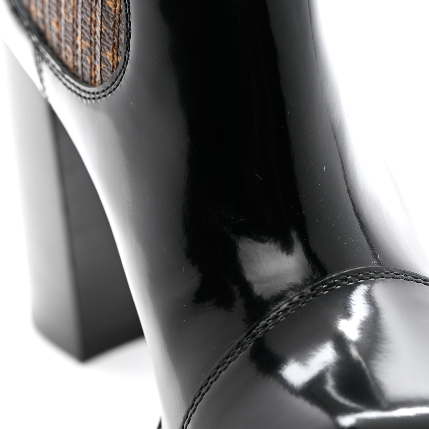 Patent Nano Monogram Ankle Star Trail Boots 36 Black