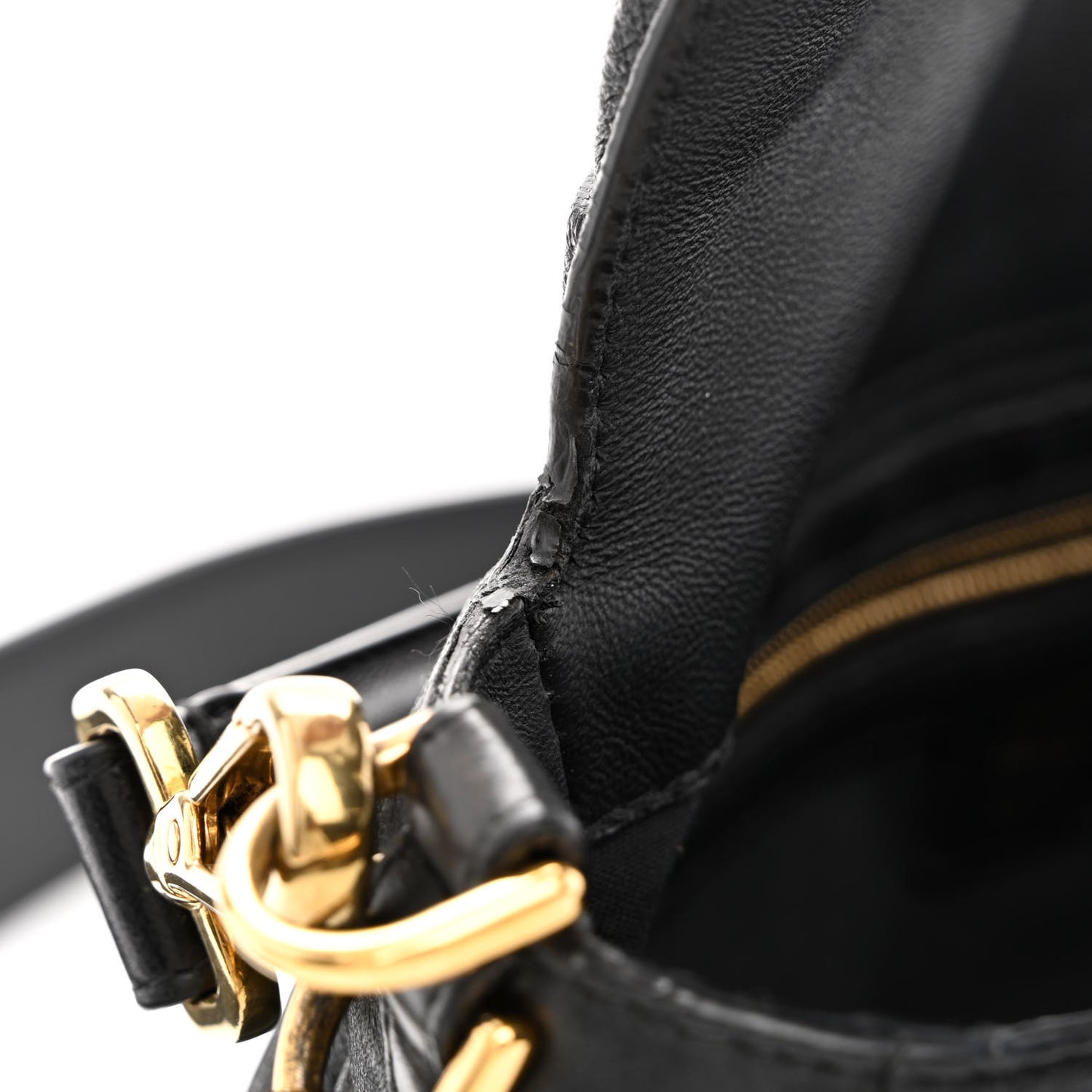 Nappa FF 1974 Embossed Baguette Black