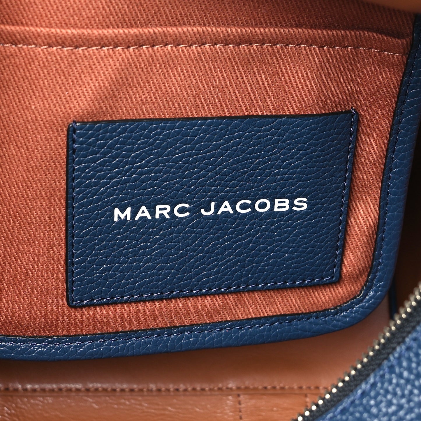 Grained Calfskin Small The Tote Bag Blue Sea