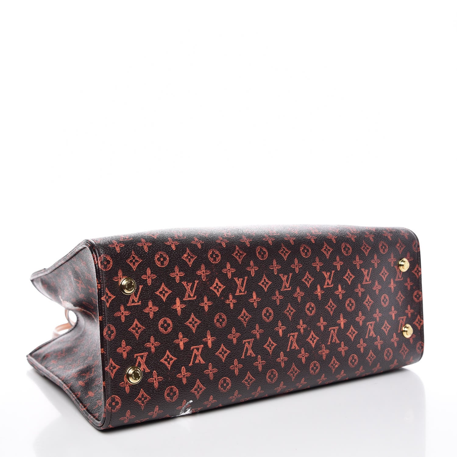 Louis Vuitton Calfskin Catogram City Steamer Cabas XXL Orange Marron 5 of 10