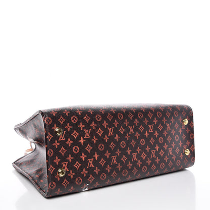 Louis Vuitton Calfskin Catogram City Steamer Cabas XXL Orange Marron 5 of 10