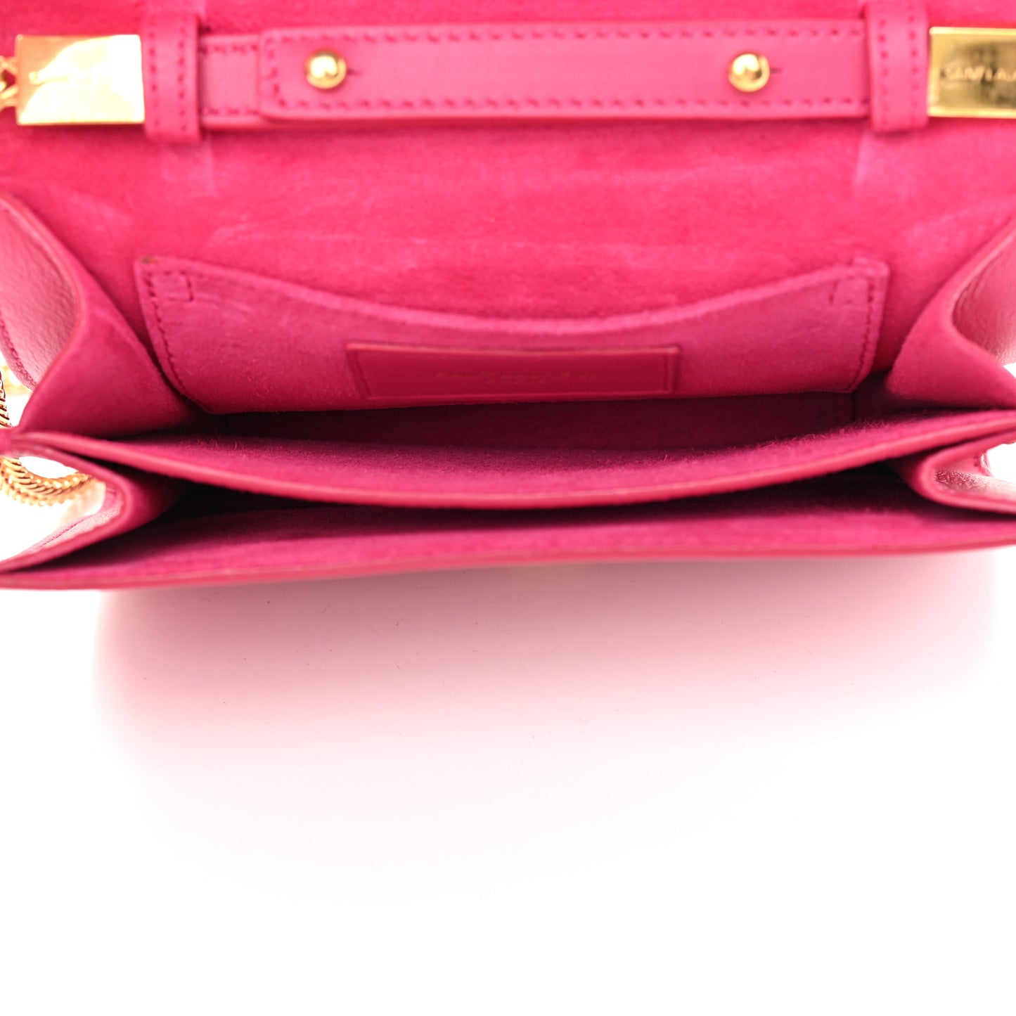 Calfskin Mini Y Ligne Crossbody Pochette Bag Fuchsia