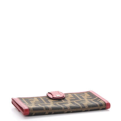Fendi Zucca Continental Wallet Tobacco Rosso 4 of 9