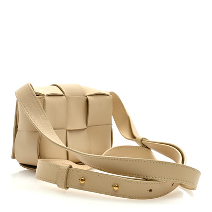Bottega Veneta Lambskin Maxi Intreccio Candy Cassette Crossbody Bag Porridge Gold 3 of 8