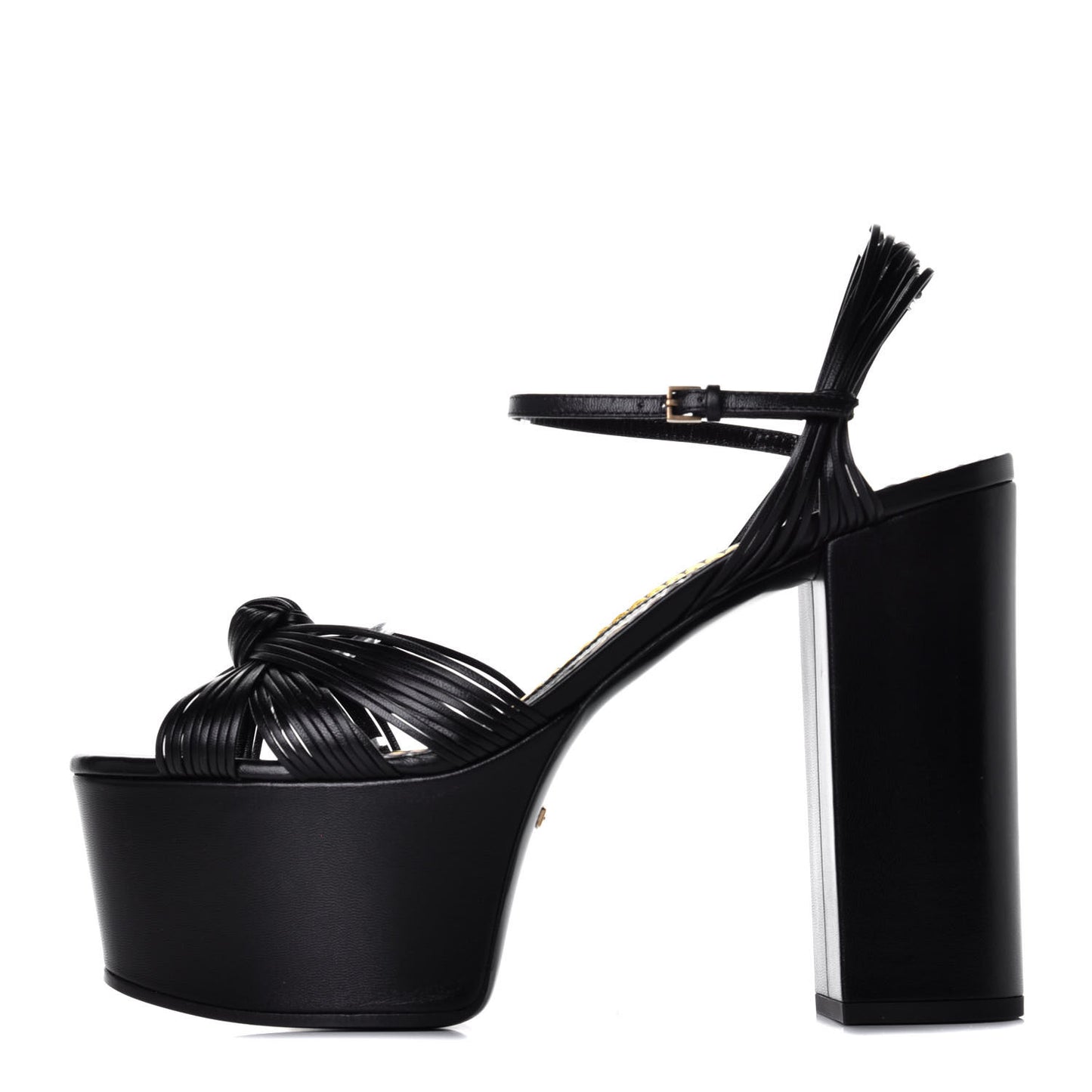 Malaga Kid Crawford Knotted Strap Platform Sandals 41 Black