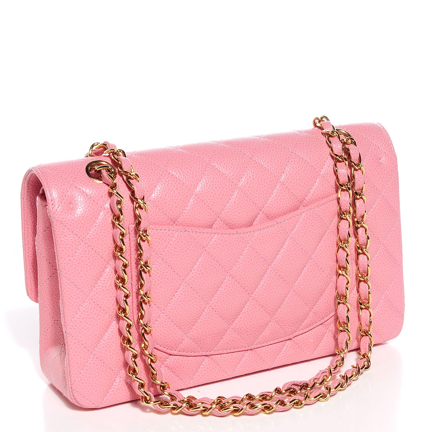 Chanel Caviar Quilted Medium Double Flap Pink 3 of 8