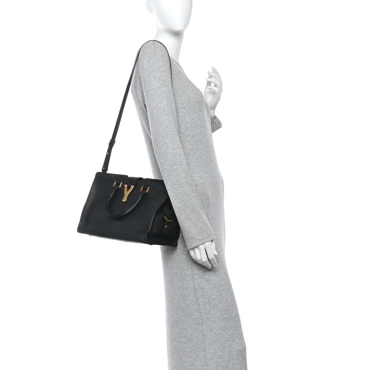 Saint Laurent Calfskin Small Classic Y Cabas Black 2 of 11