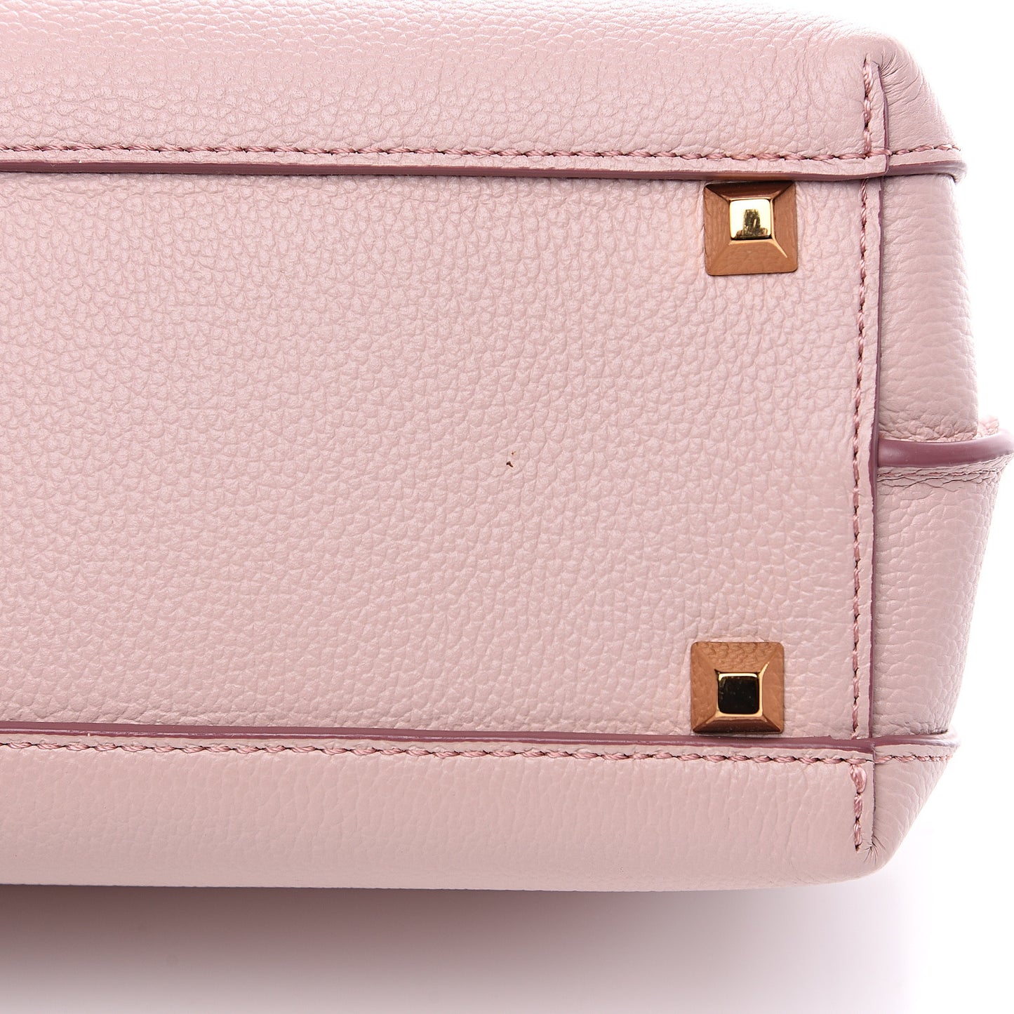Grained Calfskin Mini Milla Tote Pale Mauve