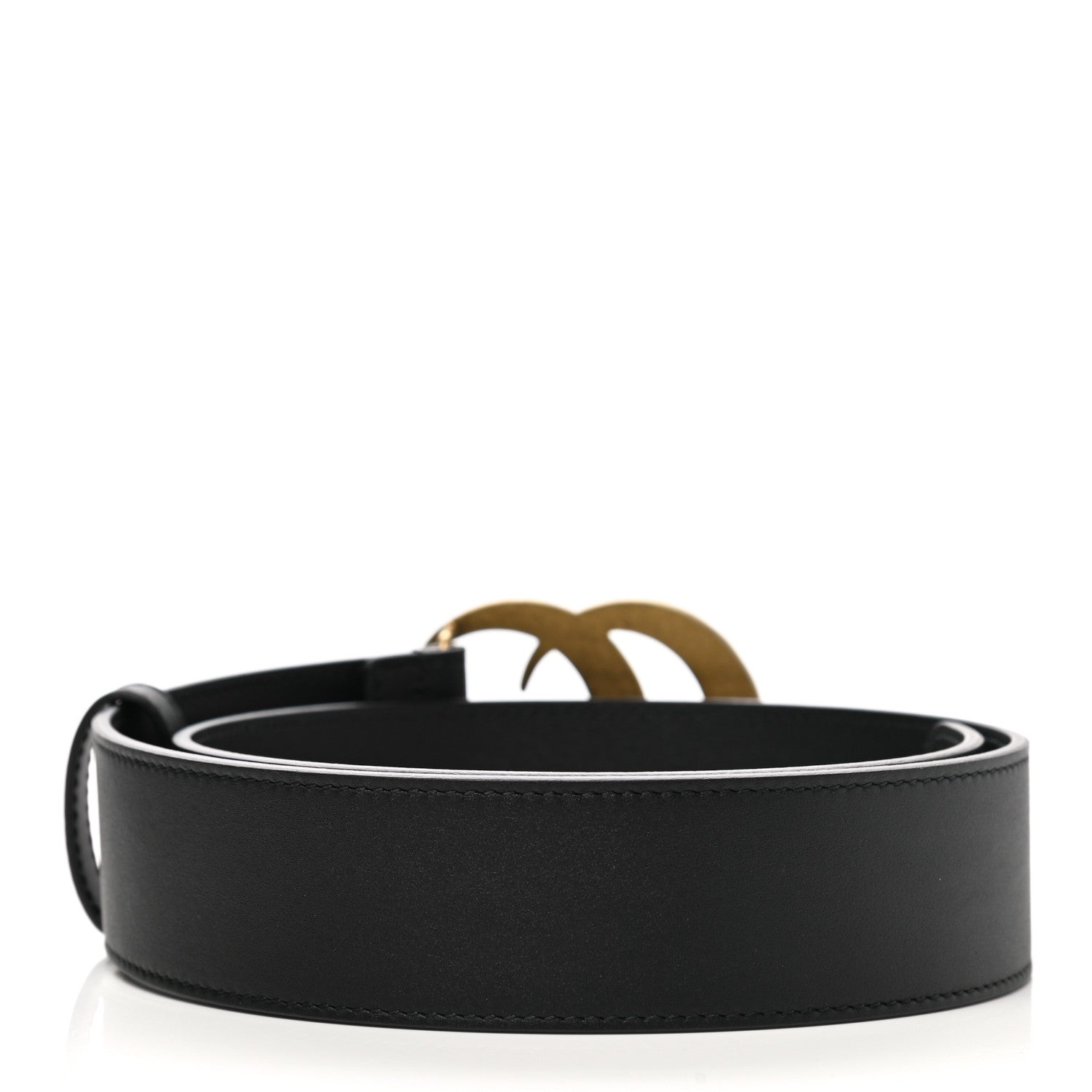 Gucci Moon Calfskin Pearl Double G 40mm Belt 70 28 Black Cream 2 of 6