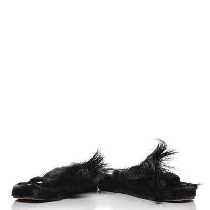 Christian Louboutin Fur Mens Cromac Flat Slide Sandals 41 Black 6 of 11