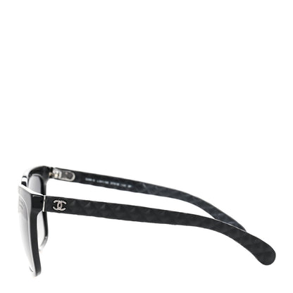 Chanel Acetate Quilted Polarized Butterfly CC Sunglasses 5288-Q Black 3 of 7