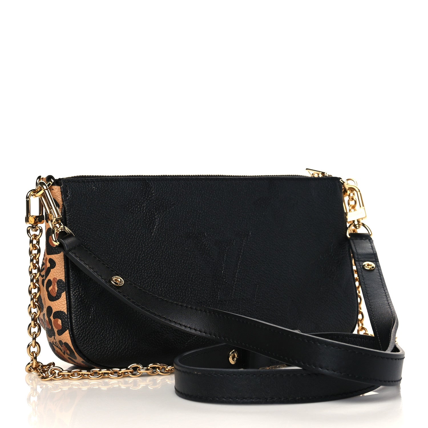 Louis Vuitton Empreinte Monogram Giant Wild At Heart Multi Pochette Accessories Black 3 of 8