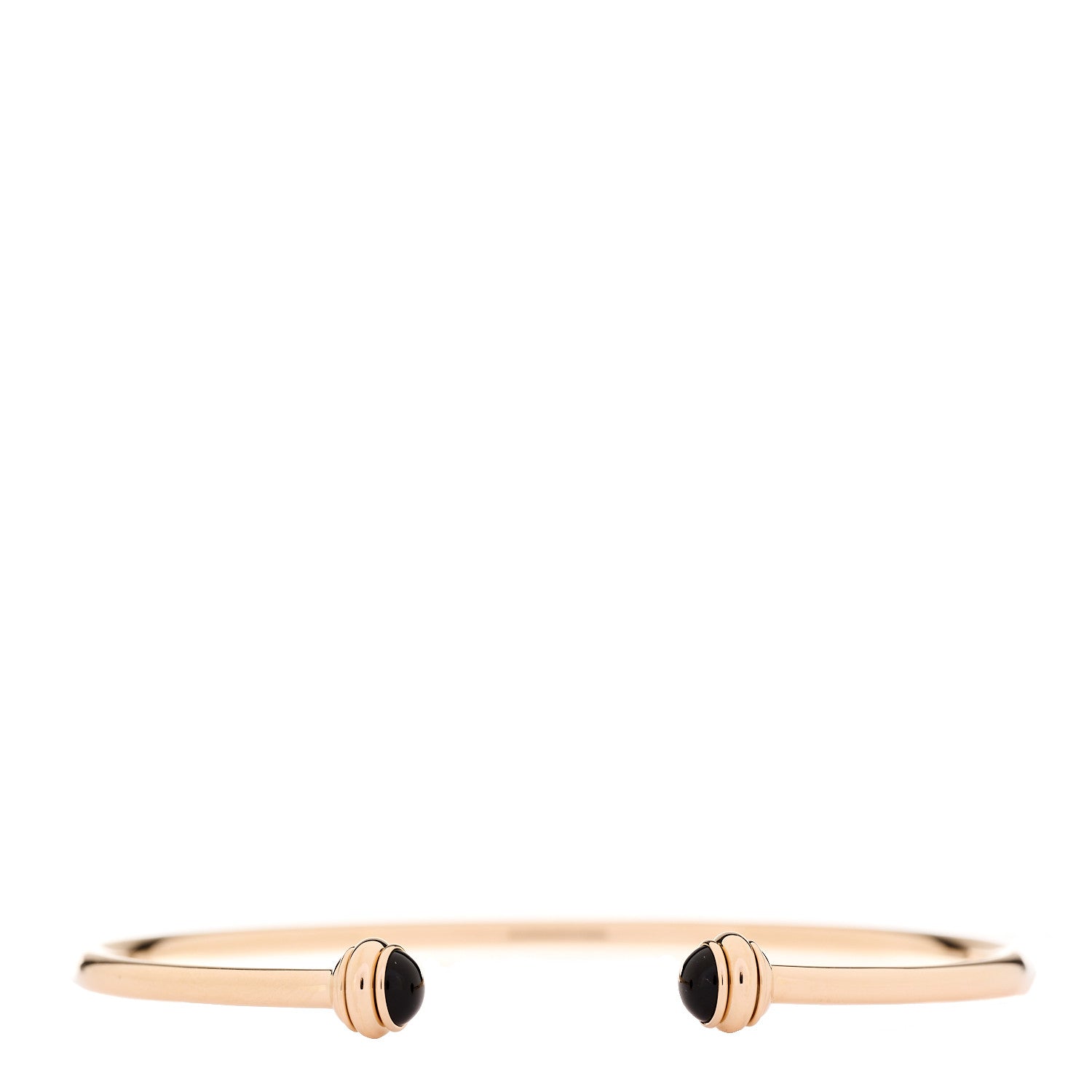 Piaget 18K Rose Gold Onyx Possession Open Bangle Bracelet 1 of 4