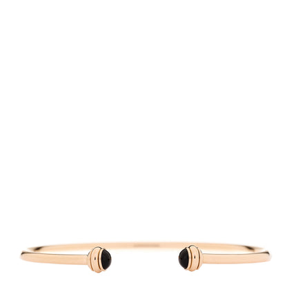 Piaget 18K Rose Gold Onyx Possession Open Bangle Bracelet 1 of 4