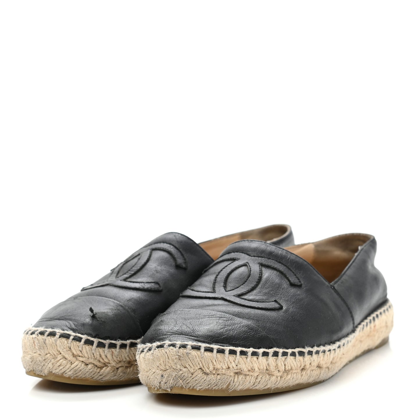 Lambskin CC Espadrilles 38 Black