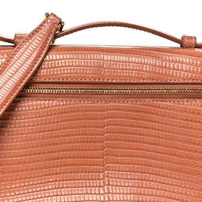 Loro Piana Lizard L19 Extra Pocket Pouch Brown 7 of 10