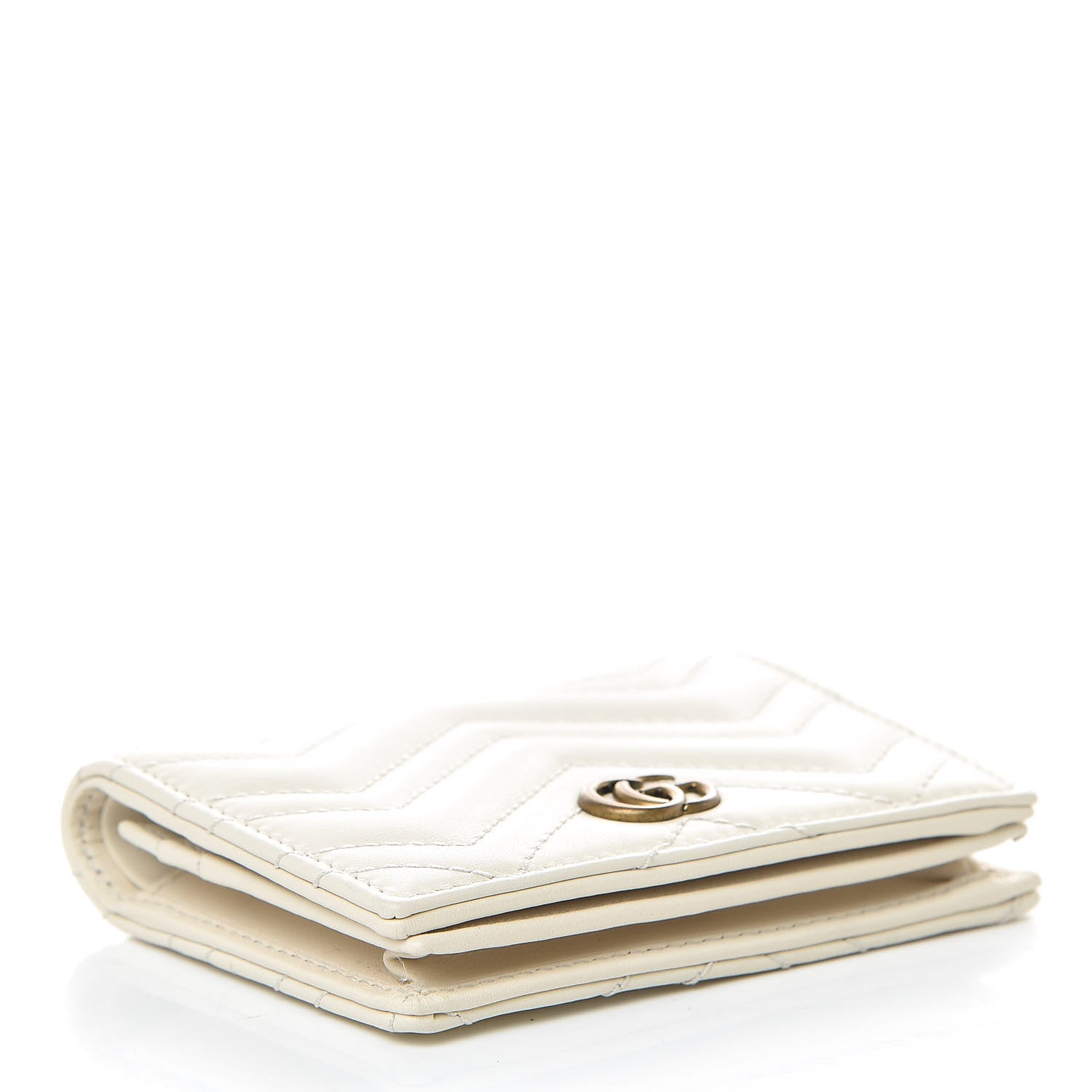Gucci Calfskin Matelasse GG Marmont Card Case White 4 of 7