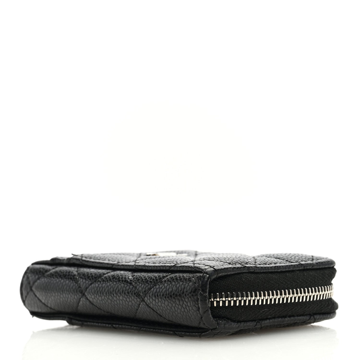 Chanel Caviar Quilted Zip Card Holder Black 4 of 8