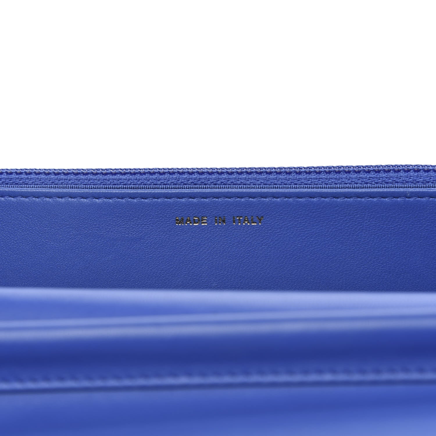 Chanel Lambskin Quilted Boy Wallet On Chain WOC Blue 7 of 12