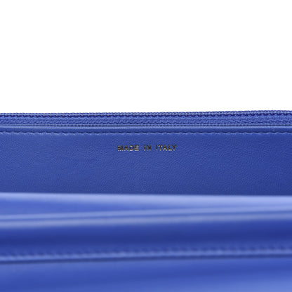 Chanel Lambskin Quilted Boy Wallet On Chain WOC Blue 7 of 12