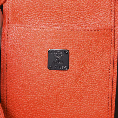 MCM Visetos Kira Drawstring Bag Cognac Orange 6 of 16