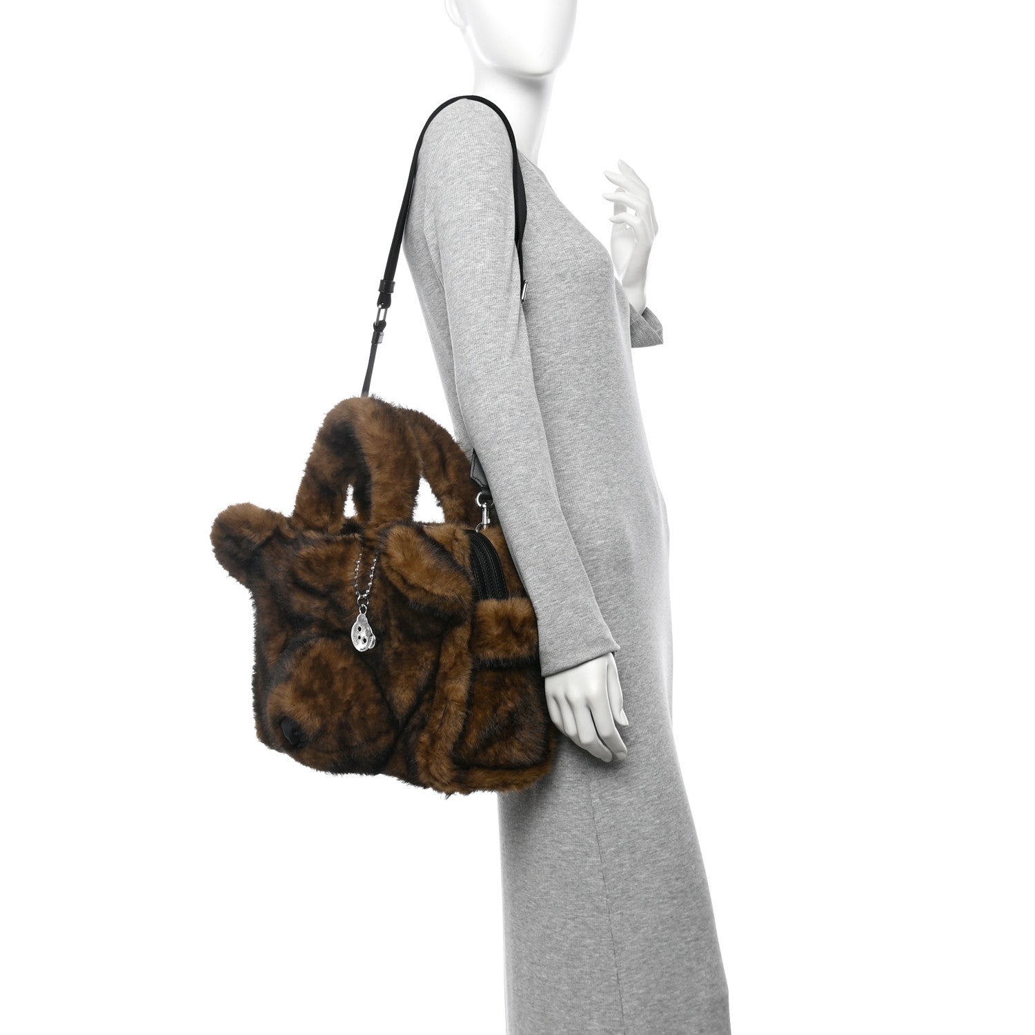 Marc Jacobs Faux Fur The Teddy Bear Tote Bag Ebony 2 of 10