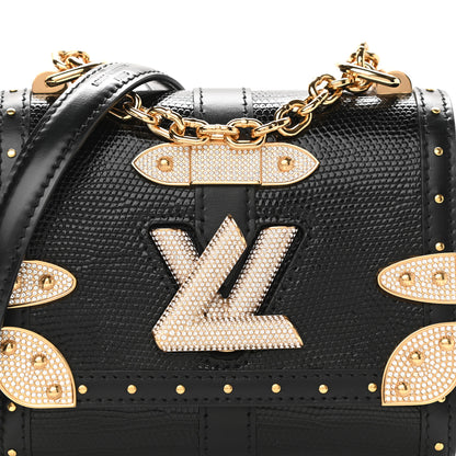 Louis Vuitton Lizard Mini Twist Shoulder Bag Black 8 of 11