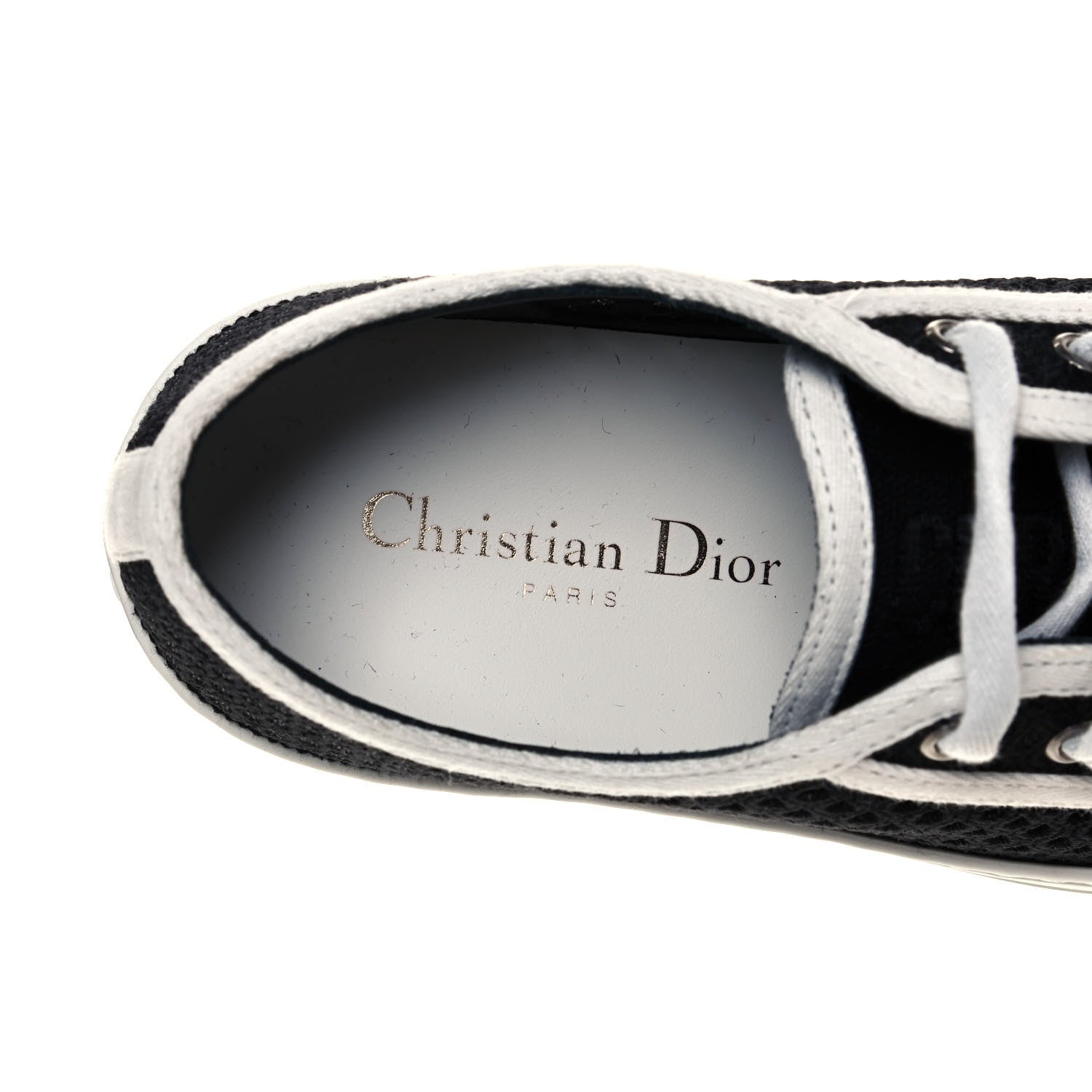 Christian Dior Resille Embroidered Walk'N'Dior Low Top Sneakers 36.5 Black 7 of 10