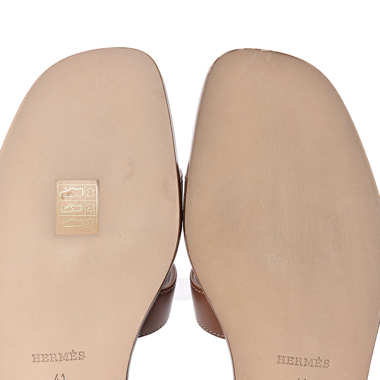 Box Calfskin Oran Sandals 41 Gold