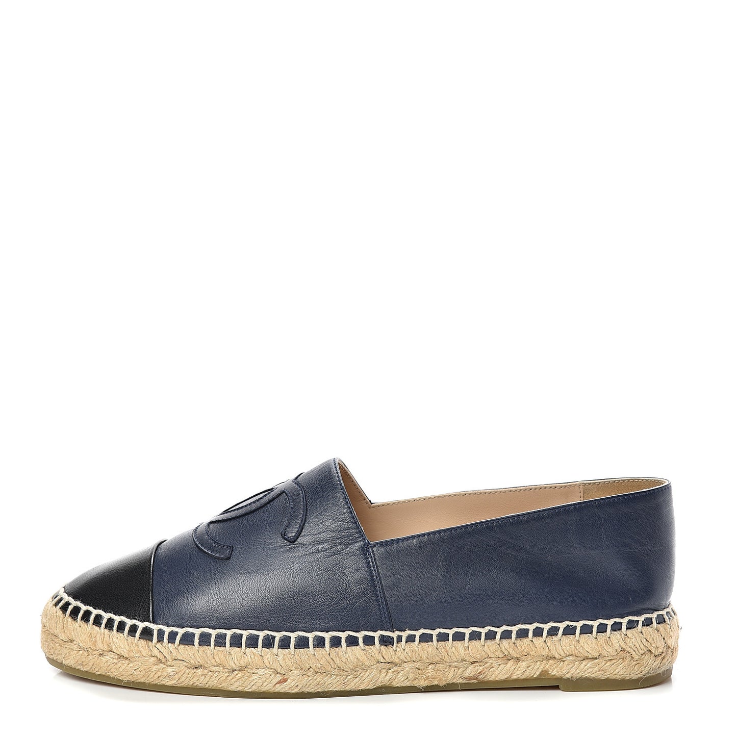 Lambskin CC Espadrilles 39 Navy Black