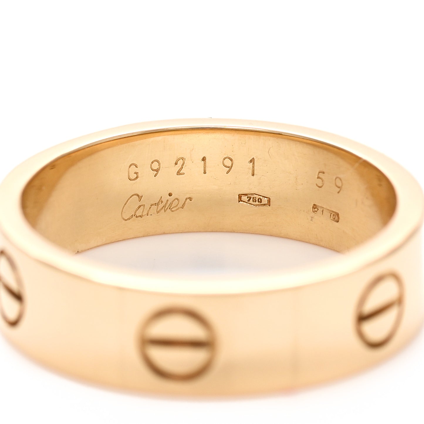 18K Yellow Gold 5.5mm LOVE Ring 59 8.75