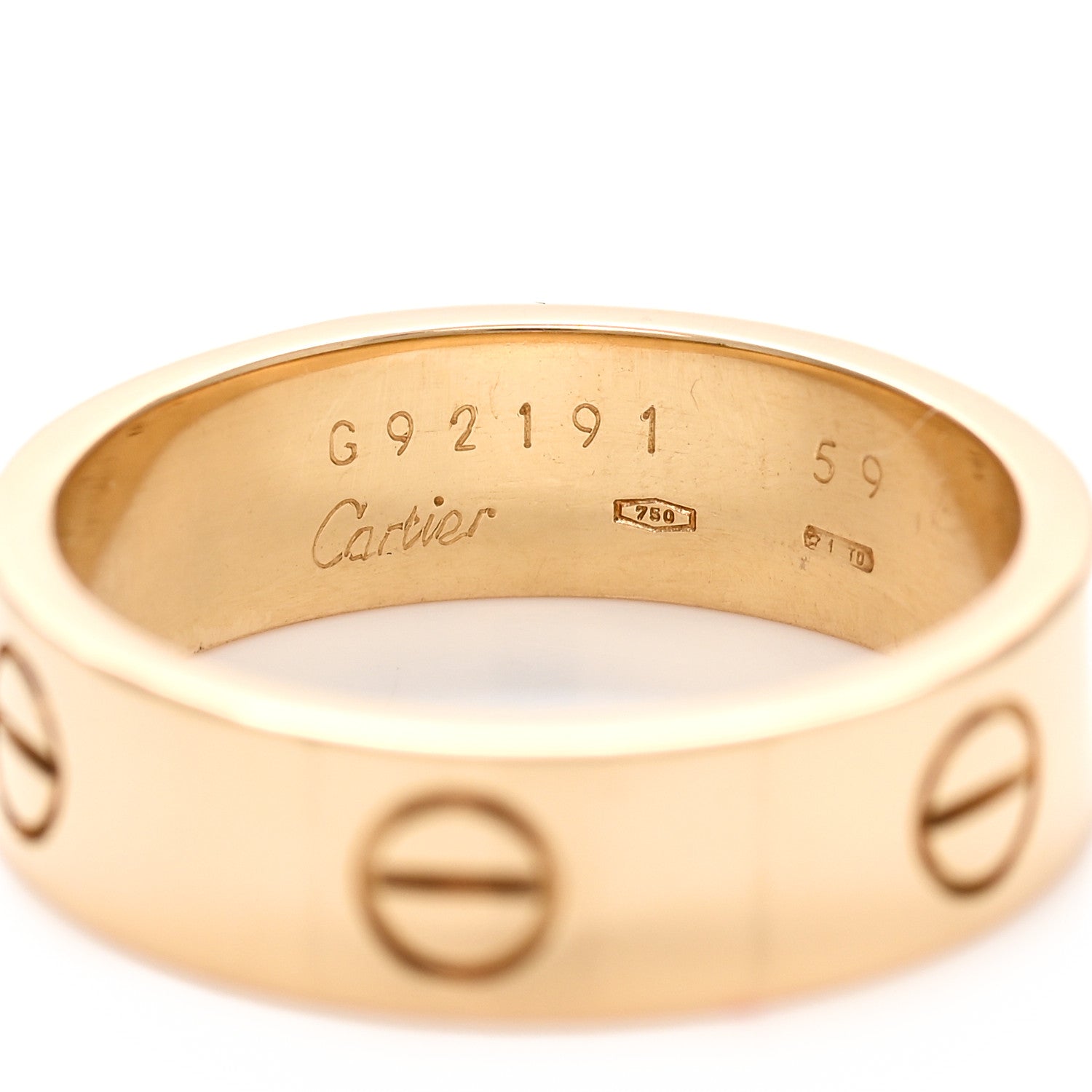 Cartier 18K Yellow Gold 5.5mm LOVE Ring 59 8.75 4 of 4