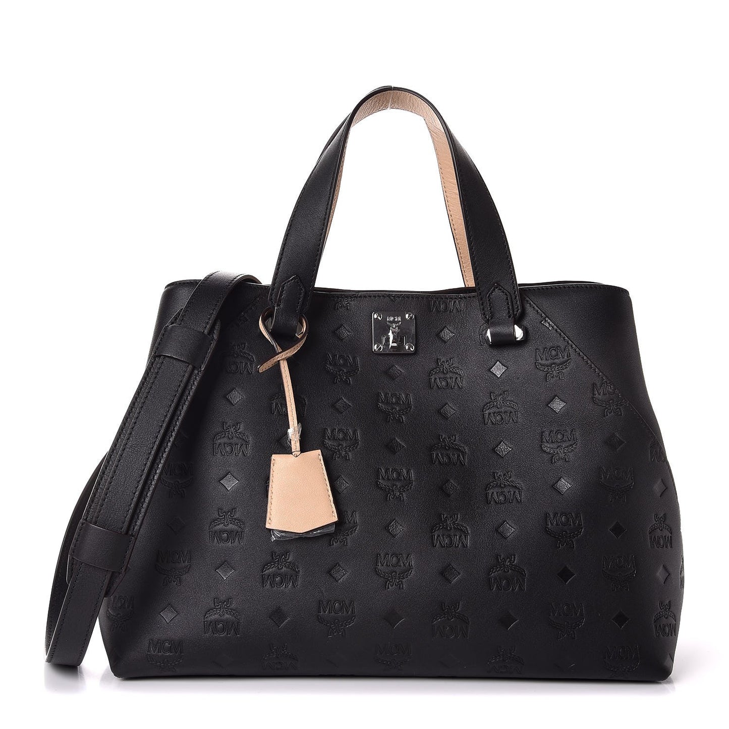 Calfskin Ottomar Monogram Large Essential Tote Black