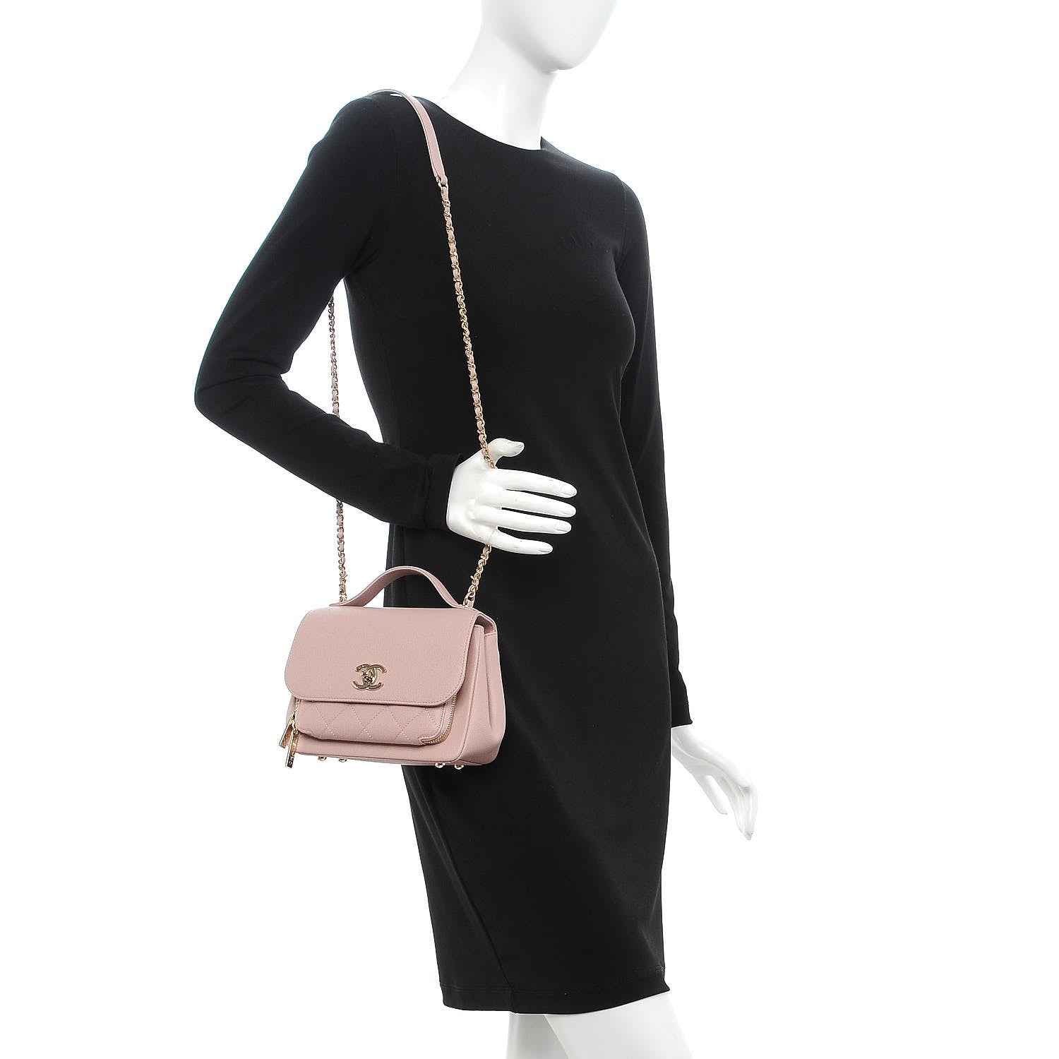 Chanel Caviar Quilted Mini Business Affinity Flap Light Pink 2 of 9